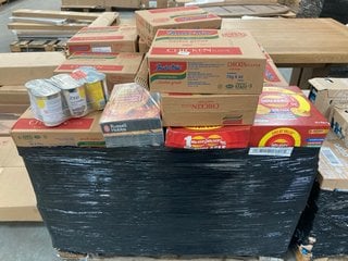 PALLET OF ASSORTED FOOD TO INCLUDE INDO MIER CHICKEN FLAVOUR NOODLES BBE: 25/10/24: LOCATION - A4 (KERBSIDE PALLET DELIVERY)