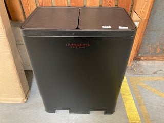 JOHN LEWIS & PARTNERS DOUBLE RECYCLING BIN IN BLACK: LOCATION - A4