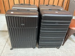 QTY OF JOHN LEWIS & PARTNERS HARDSHELL SUITCASES IN BLACK/GREY: LOCATION - A3