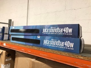 2 X JUICE SPEAKER 40W SOUND BARS IN BLACK: LOCATION - BR4