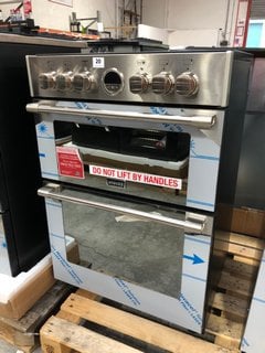 STOVES STERLING 600E 60CM FREESTANDING ELECTRIC DOUBLE COOKER IN STAINLESS STEEL - MODEL 444440991 - RRP £1,049.99: LOCATION - B2