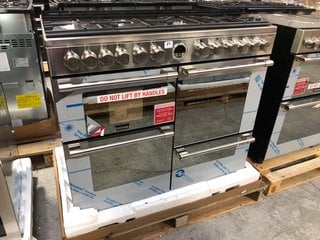 STOVES STERLING S1000DF MK22 100CM DUAL FUEL RANGE COOKER IN STAINLESS STEEL - MODEL 444411425 - RRP £2,069.99: LOCATION - B2 (KERBSIDE PALLET DELIVERY)