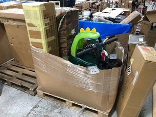 (COLLECTION ONLY) PALLET OF ASSORTED ITEMS TO INCLUDE BUSBI FIREFLY E-SCOOTER IN BLACK: LOCATION - A4