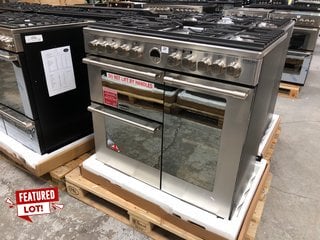 STOVES STERLING DELUXE S900DF 90CM DUAL FUEL RANGE COOKER IN STAINLESS STEEL - MODEL 444444932 - RRP £2,499.99: LOCATION - B2 (KERBSIDE PALLET DELIVERY)