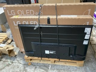 (COLLECTION ONLY) PALLET OF ASSORTED TVS (SPARES & REPAIRS, MAIN BOARD REMOVED) TO INCLUDE LG OLED EVO 55" TV - MODEL NO. OLED55G45LW: LOCATION - A1