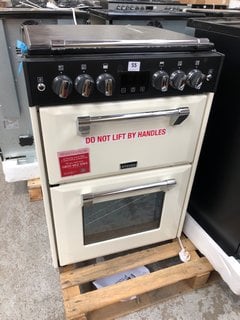 STOVES RICHMOND 600G 60CM GAS DOUBLE COOKER IN CREAM MODEL : 444444725 RRP - £999: LOCATION - B4