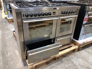 STOVES 1200DFA COOKER IN STAINLESS STEEL MODEL : 059056305: LOCATION - B4 (KERBSIDE PALLET DELIVERY)