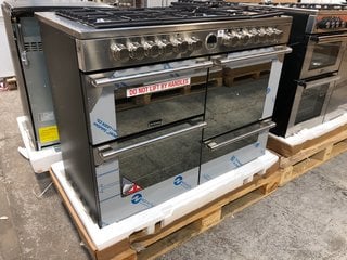 STOVES STERLING S1100DF MK22 110CM DUAL FUEL RANGE COOKER MODEL : 444411429 RRP - £2175: LOCATION - B5 (KERBSIDE PALLET DELIVERY)