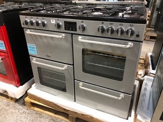 BELLING 100GT SANDRINGHAM 100CM LPG GAS RANGE COOKER IN CREAM: MODEL 100GT - RRP £1099: LOCATION - B5 (KERBSIDE PALLET DELIVERY)