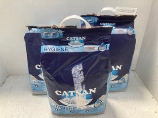 3 X PACKS OF CATSAN HYGIENE PLUS CAT LITTER: LOCATION - F2