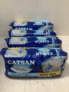 4 X PACKS OF CATSAN HYGIENE PLUS CAT LITTER: LOCATION - F2