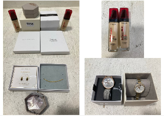 QTY OF ASSORTED WOMENS ITEMS TO INCLUDE MICHAEL KORS WOMENS 2 TONE STAINLESS STEEL WATCH: LOCATION - F1