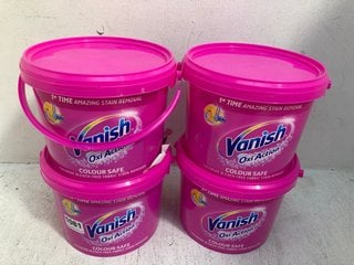 4 X TUBS OF VANISH OXI ACTION COLOUR SAFE POWDER: LOCATION - F1