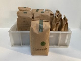 QTY OF MONMOUTH 500G ORGANIC ESPRESSO COFFEE BEANS - BBE 28/12/24: LOCATION - F1