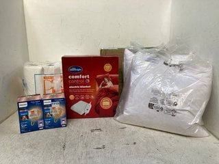 QTY OF ASSORTED HOUSEHOLD ITEMS TO INCLUDE SILENTNIGHT COMFORT CONTROL ELECTRIC BLANKET: LOCATION - E2