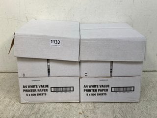 2 X BOXES OF A4 WHITE COPIER PAPER: LOCATION - E3