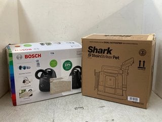 BOSCH SERIE 2 BAGGED LIGHTWEIGHT VACUUM TO INCLUDE SHARK STAIN STRIKER PET WET VACUUM: LOCATION - WH4