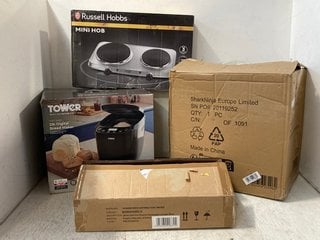 4 X HOUSEHOLD ITEMS TO INCLUDE TOWER 2IB DIGITAL BREAD MAKER: LOCATION - WH5