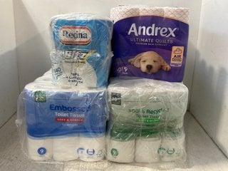 7 X MULTI-PACK TOILET PAPER & KITCHEN ROLLS TO INCLUDE ANDREX ULTIMATE QUILTS TOILET ROLL: LOCATION - WH5