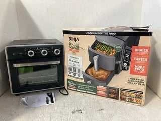 HOMCOM 800-170V70BK MINI CONVECTION OVEN TO INCLUDE NINJA DOUBLE STACK AIR FRYER: LOCATION - WH6