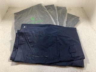 5 X MENS UNEEK WORK TROUSERS IN NAVY - UK SIZE 44" REGULAR: LOCATION - WH9