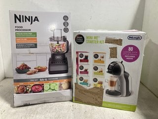 NINJA FOOD PROCESSOR TO INCLUDE NESCAFE DOLCE GUSTO MINI ME STARTER KIT COFFEE MAKER: LOCATION - H12