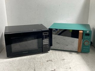 PANASONIC NN-E28JBM MICROWAVE OVEN TO INCLUDE SWAN DIGITAL RETRO STYLE MICROWAVE: LOCATION - H10