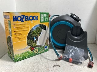 HOZELOCK WALL MOUNTED HOSE & REEL TO INCLUDE PORTABLE OUTDOOR HOSE & REEL: LOCATION - H10