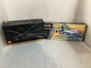 LEGO ICONS DUNE ATREIDES ROYAL ORNITHOPTER SET - RRP £100 TO INCLUDE REVELL LEVEL 5 AIRBUS A380-800 LUFTHANSA NEW LIVERY MODEL KIT: LOCATION - H4