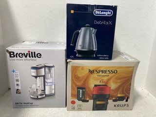 3 X ASSORTED HOUSEHOLD ITEMS TO INCLUDE BREVILLE BRITA HOTCUP VARIABLE WATER DISPENSER: LOCATION - H1