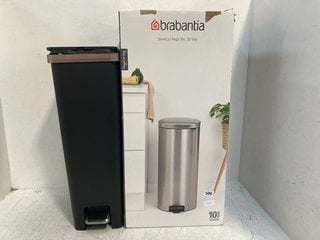 BRABANTIA NEWLCON 30L PEDAL BIN IN MATT BLACK TO INCLUDE 30L PEDAL BIN IN BLACK: LOCATION - G1