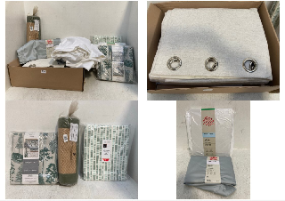 QTY OF ASSORTED JOHN LEWIS & PARTNERS HOUSEHOLD ITEMS TO INCLUDE MINI MODERNS CATSKILLS DOUBLE DUVET COVER SET: LOCATION - G1