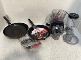 QTY OF ASSORTED HOUSEHOLD ITEMS TO INCLUDE TEFAL PROTECH 28CM FRYING PAN: LOCATION - G1