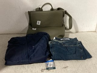 3 X ASSORTED LADIES CLOTHING ITEMS TO INCLUDE AND/OR VENICE BEACH BOYFRIEND JEANS - UK SIZE 32W/30L: LOCATION - G5