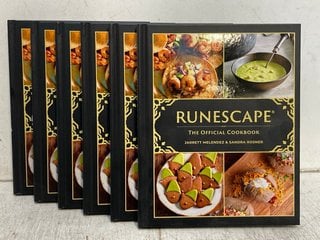 6 X RUNESCAPE OFFICIAL COOKBOOKS BY JARRETT MELENDEZ AND SANDRA ROSNER - COMBINED RRP:£149: LOCATION - G6