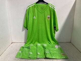 5 X ADIDAS MENS AFA JERSEYS IN GREEN - UK SIZE 2X-LARGE: LOCATION - WH1