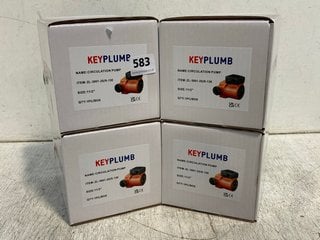 4 X KEYPLUMB ZL-3001-25/6-130 CIRCULATION PUMPS: LOCATION - G6