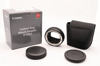 CANON EF-EOS R CONTROL RING MOUNT ADAPTER. ADAPTS EF MOUNTS TO EOS R MOUNTS, WITH BOX - RRP £239: LOCATION - BOOTH