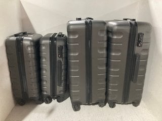 4 X ASSORTED JOHN LEWIS & PARTNERS GREY SUITCASES IN SMALL / MEDIUM: LOCATION - G7