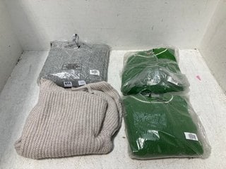 4 X ASSORTED JOHN LEWIS & PARTNERS LADIES CLOTHING IN VARIOUS SIZES TO INCLUDE RELAX CREW SWEATER IN GREEN- UK SIZE M: LOCATION - G8