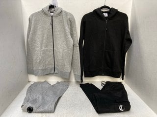 3 X ASSORTED MENS CLOTHING ITEMS IN VARIOUS SIZES TO INCLUDE CP COMPANY TRACKSUIT IN BLACK- UK SIZE S: LOCATION - G11