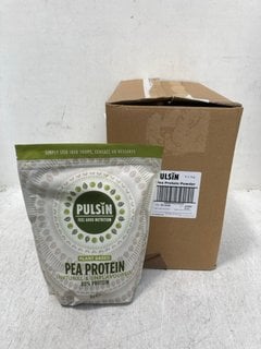 6 X 1KG BAGS OF PULSIN PLANT BASED PEA PROTEIN- BBE 05/26: LOCATION - G12