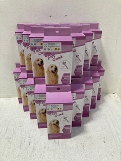 QTY OF SLICKER BRUSH SELF-CLEANING PET COMBS: LOCATION - F16