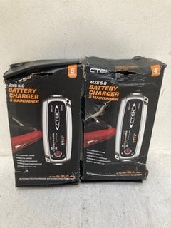 2 X CTEK MXS 5.0 BATTERY CHARGERS AND MAINTAINERS: LOCATION - F15