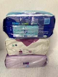 3 X ASSORTED HEALTHCARE ITEMS TO INCLUDE TENA PRSKIN COMFORT PLUS ADULT NAPPIES: LOCATION - F15