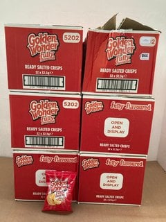 6 X ASSORTED BOXES OF GOLDEN WONDER READY SALTED FLAVOURED CRISPS - BBE: 16.11.2024: LOCATION - F12