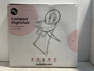 MYBABIIE COMPACT HIGHCHAIR IN GREY - SUITABLE FROM 6 MONTHS: LOCATION - F11