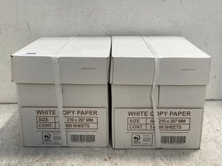 2 X BOXES OF A4 WHITE COPIER PAPER: LOCATION - F9