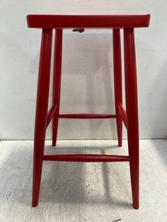 JOHN LEWIS & PARTNERS KYLA STOOL IN BRIGHT RED: LOCATION - F9