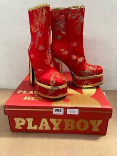 THE ORNATE SOUL PLAYBOY RED HEELED BOOTS - UK 5: LOCATION - F4